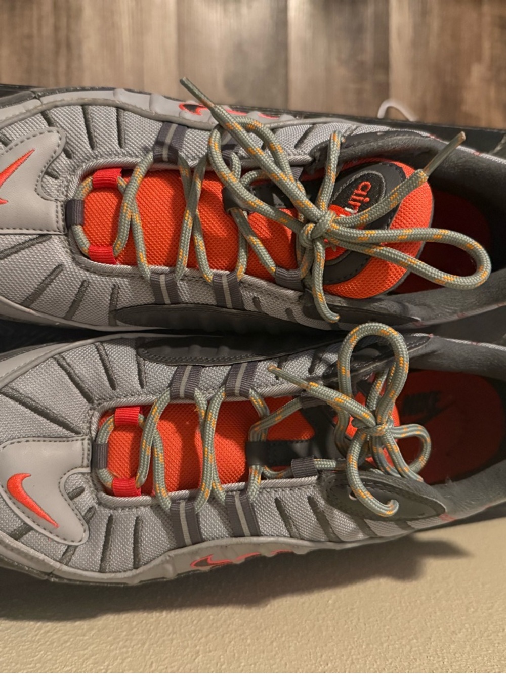Nike Men's Athletic Sneakers - Grey with Orange Accents - Picture 3 of 8